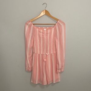 NWT Romper, Pink, girls size 12 Justice, with built in shorts